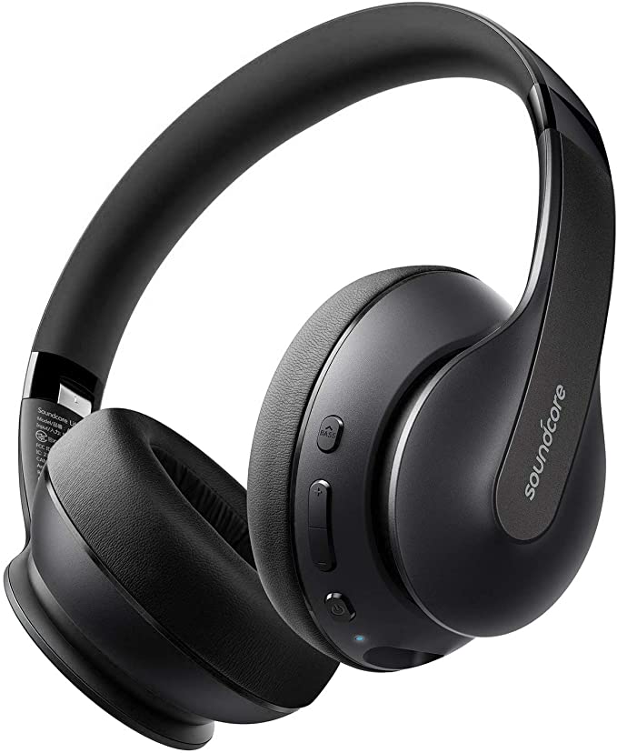 Anker Soundcore Life Q10 Wireless Bluetooth Headphones, Over Ear, Foldable, Hi-Res Certified Sound, 60-Hour Playtime, Fast USB-C Charging, Deep Bass, for Travel, Online Class, Home Office (Black)