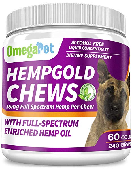 OmegaPet Hemp Oil for Dogs and Cats - Full Spectrum Hemp Oil for Dog Anxiety Relief, Calming and Joint Health - Easily Apply to Treats - 3rd Party Tested & Grown in USA