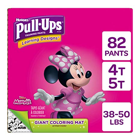 Pull-Ups Learning Designs for Girls Potty Training Pants, 4T-5T (38-50 lbs.), 82 Ct. (Packaging May Vary)