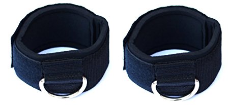 Peicees 1 Pair Adjustable Padded Ankle Cuff Ankle Straps for Gym
