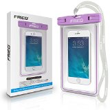 FRiEQ Universal Waterproof Case for Outdoor Activities - Waterproof bag for Apple iPhone 6s Plus 6s 6 6 Plus Galaxy S6 S4 HTC Galaxy Note 4 LG G2 up to 6 inch Diagonal Purple