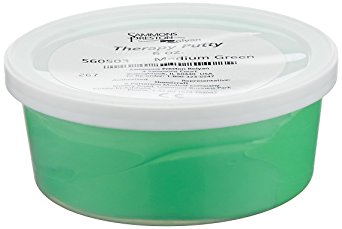 Sammons Preston Therapy Putty for Physical Therapeutic Hand Exercises, Flexible Putty for Finger and Hand Recovery and Rehabilitation, Strength Training, Occupational Therapy, 6 Ounce, Medium, Green