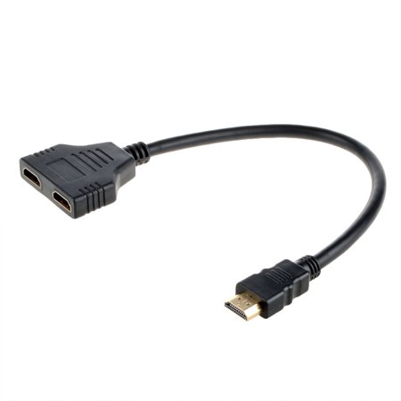 ABLEGRID HDMI Male to 2 HDMI Female 1 in 2 out Splitter Cable Converter Adapter