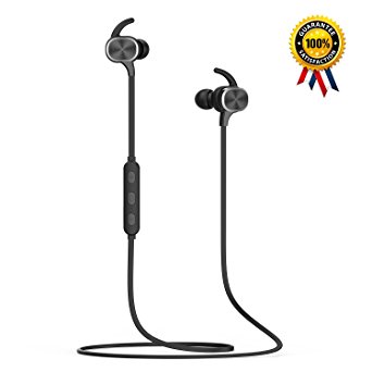 Bluetooth Headphones, Souldio™ Wireless Magnet Bluetooth Headphones, Stereo Sweatproof Bluetooth Headset /Earphones, Noise Cancelling Earbuds with Mic, for Gym,Sports, Running, Exercise