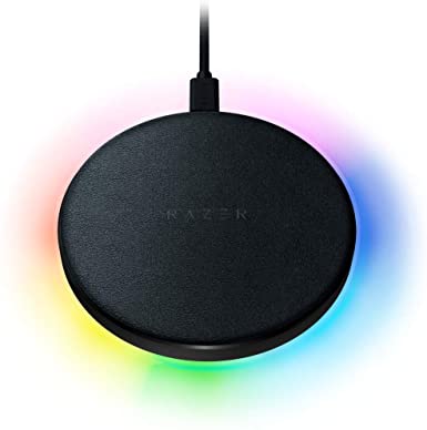 Razer Charging Pad Chroma 10W Fast Wireless Charger: Fast Wireless Charging - Powered by Razer Chroma RGB - Soft-Touch Rubber Top