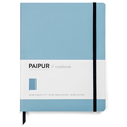 Premium Notebook by PAIPUR - Thick Luxe Paper - Large 9.75" x 7.5" - Dotted Grid and Ruled Journal - Best Gift - for All Pens with No Bleed - Classic Style Softcover in 4 Colors