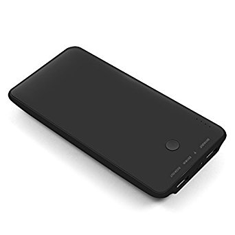 BAKTH 10000mAh Power Bank - Portable Premium Fast Charging Ultra-Compact Backup Phone Charger External Battery for iPhone 6S, 6, 6 Plus, iPad, Samsung Galaxy, HTC and More Devices (Black)