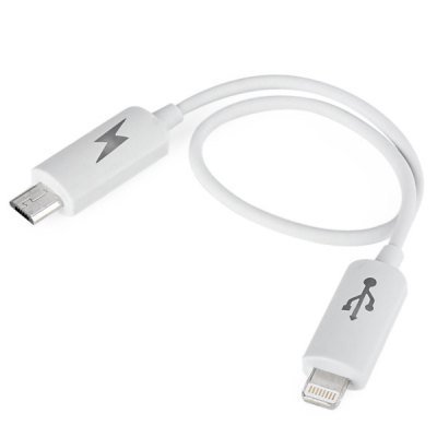 CELLTRONIX® Emergency 8 Pin to Micro USB Interface Charging Cable for iPhone 6 5 5S 5C Samsung HTC etc