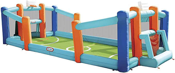 Little Tikes Huge Inflatable Backyard Soccer & Basketball Court for Multiple Kids