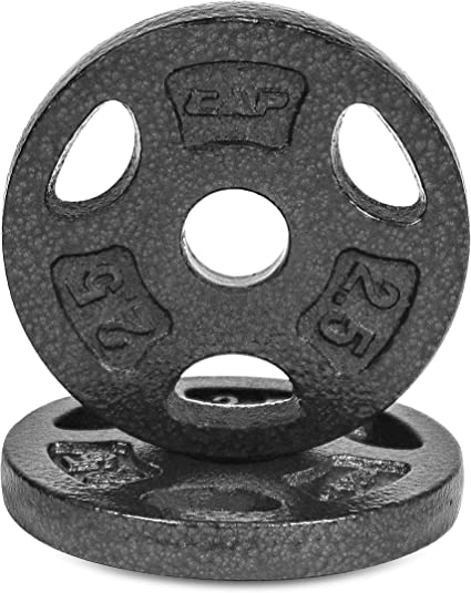 WF Athletic Supply Cast Iron 1-Inch Standard Grip Plate for Strength Training, Muscle Toning, Weight Loss & Crossfit - Multiple Choices Available