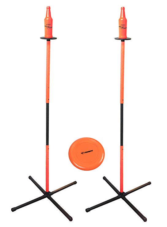 Triumph Toss 'N Topple Outdoor Backyard Game Includes All Accessories and Weighted Bases