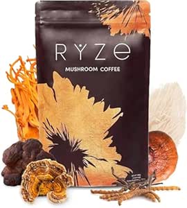 Mushroom Coffee,R Y-Z E Organic Mushroom Coffee-Pack of 1(30 Servings)