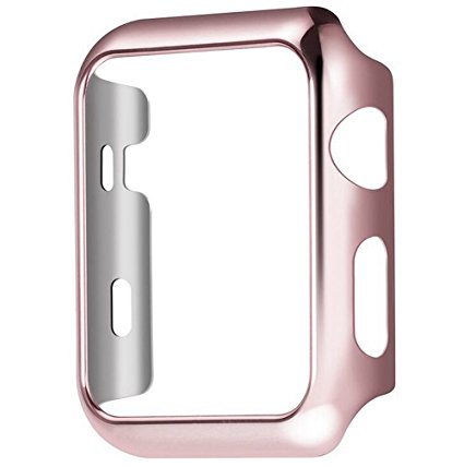 Apple Watch Series 2 Case - UniqueKay Ultra Slim & Light Weight Shiny Case for Apple iWatch S2 Series 2 38mm - Rose Gold