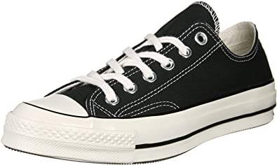 Converse Chuck 70 Classic Low Top Sneaker, Black/Black/Egret, 8.5 UK