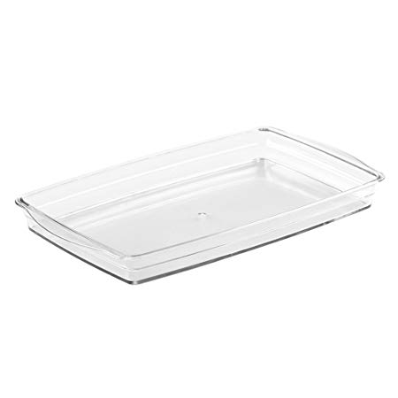 InterDesign Cosmetic Organizer Tray for Vanity Cabinet to Hold Makeup, Beauty Products, Hand Towels - Clear