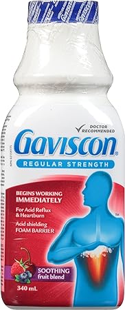 Gaviscon Fruit- Long-Lasting Acid Reflux and Heartburn Relief, 340ml