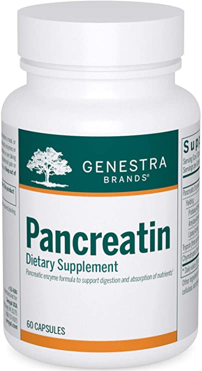 Genestra Brands - Pancreatin - Pancreatic Enzymes to Support Digestion and Nutrient Absorption - 60 Tablets