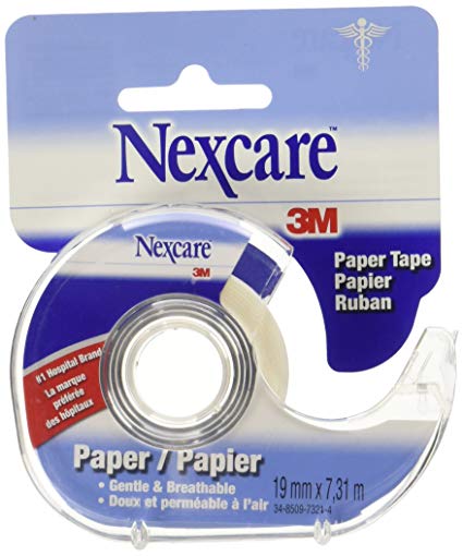 Nexcare Micropore Paper Tape with Dispenser, 19.05mm x 7.31m