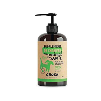 Crocx Hemp Oil for Dogs and Cats (236 ml) Natural, THC-Free Supplement Helps Relieve Joint & Hip Pain | Anxiety Support | Promotes Healthy Coat | No CBD