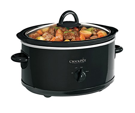 Crock-Pot Manual 7 Qt Oval Slow Cooker, Black