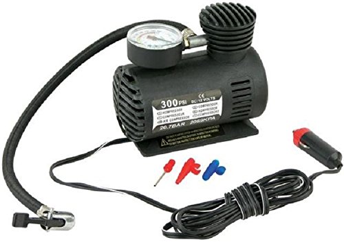 XtremepowerUS 250 PSI 12V Mini Air Compressor 12 Volt Emergency Car and Truck Tire Pump (with adapters to inflate balls, rafts, etc)