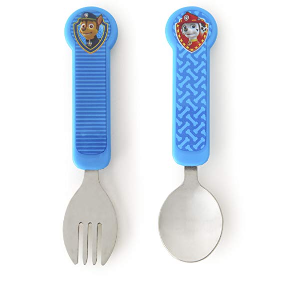 Munchkin Paw Patrol Toddler Fork and Spoon, Blue