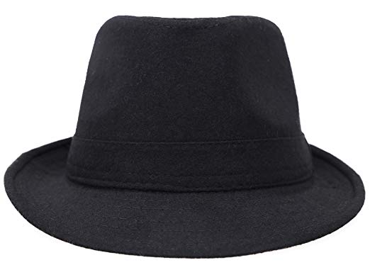 Verabella Men/Women's Short Brim Wool Blend Classic Manhattan Fedora Hat