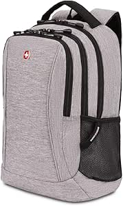 SwissGear 5668 Laptop Backpack, Light Grey Heather, 18.25 Inches