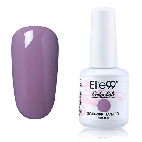 Qimisi Soak-off Gel Polish Lacquer Nail Art UV LED Manicure Varnish 15ml Elderberry