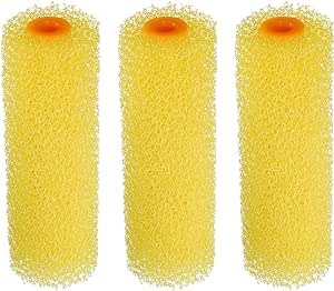 uxcell Paint Roller Cover 4 Inch Medium Texture Sponge Brush for Household Wall Painting Treatment 3Pcs