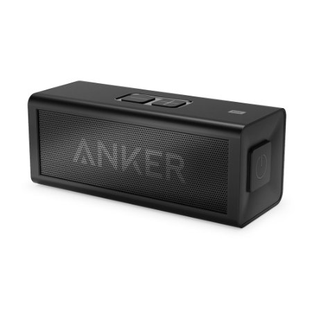 Anker Portable Stereo Bluetooth Speaker A7909 with Breakthrough 24-Hour Battery 10W Portable Wireless Speaker with Dedicated Bass Port for iPhone iPad Samsung Nexus HTC and More Black