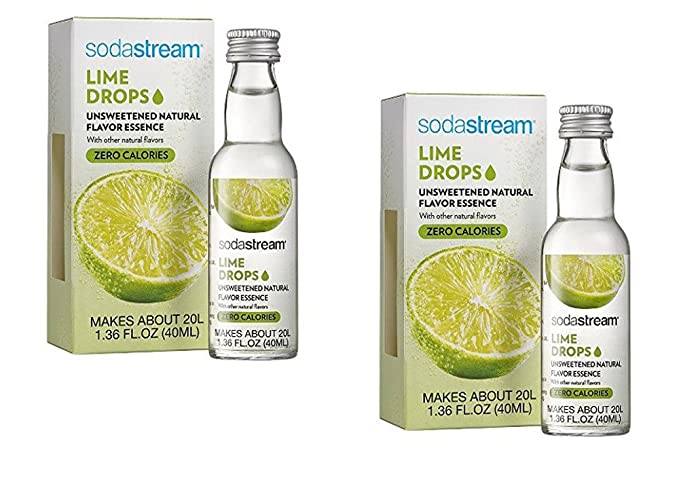 SodaStream Fruit Drops Lime Flavor 1.36 fl oz, Pack of 2