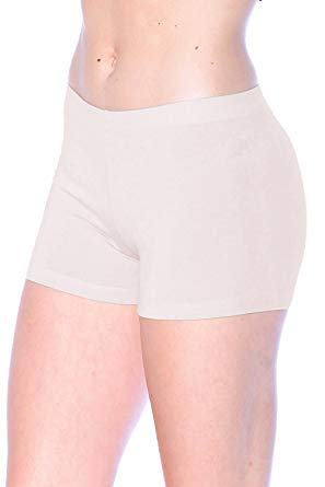Khanomak Cotton Blend Elastic Waist Band Legging Shorts