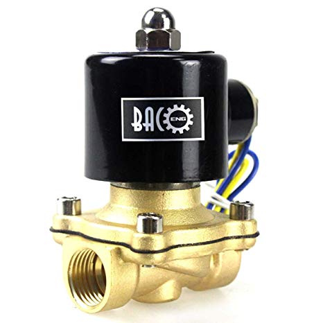 BACOENG 3/8" 12VDC VITON Solenoid Valve (1/4",3/8",1/2",3/4",1" 12VDC and 110VAC Available)