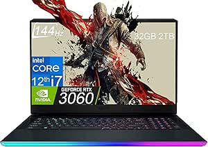 MSI GE76 Raider Gaming Laptop (17.3" 144Hz FHD Thin Bezel, Intel 12th Gen i7-12700H, 32GB DDR5 RAM, 2TB SSD, GeForce RTX 3060 6GB) Thunderbolt 4, Webcam, RGB Backlit, WiFi 6, Win 11 Home, Gray