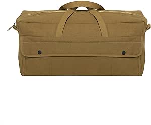 Rothco Canvas Jumbo Tool Bag With Brass Zipper, Coyote Brown