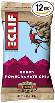 CLIF ENERGY BAR, Berry Pomegranate Chia, (2.4 ounce, 12 Count)