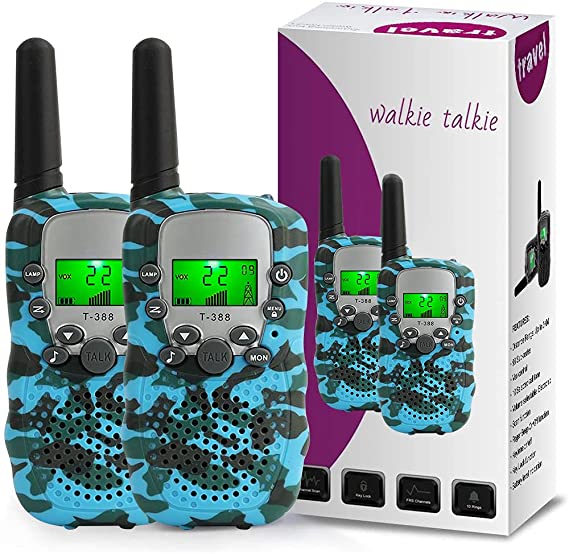 Walkie Talkies for Kids 22 Channels 2 Way Radio Toy with Backlit LCD Flashlight Children's Walkie Talkie Set Outdoor Adventures Hiking Camping Gear Games for Girls and Boys