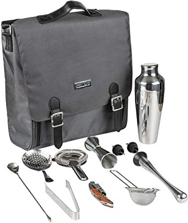 Bartender Kit: Cocktail Shaket Set with Bartender Travel Bag, Perfect for Travel