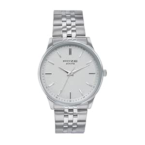 Sonata Poze Quartz Silver Dial Silver Metal Strap for Men-SP70048SM01W