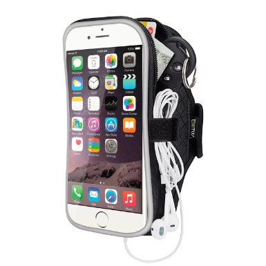 Sports Armband: EOTW Running Exercise Cycling Gym Cell Phone Arm band Case Pocket Pouch Holder for iPhone 6 6S Plus, Galaxy S4 S5 S6 S7 Edge, LG G3 G4 G5 Motorola HTC Huawei Blu Nokia - Black 5.5 Inch