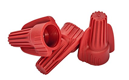 Red Winged Wire Connectors, Bag of 100 - Twist-On Easy Screw On Type, UL Listed and CSA Certified