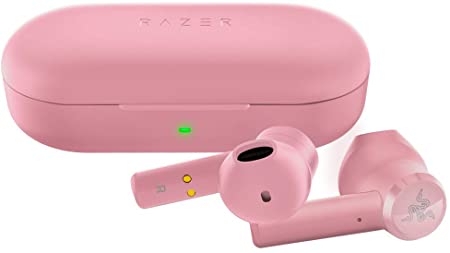 Razer Hammerhead True Wireless Bluetooth Gaming Earbuds: 60ms Low-Latency - IPX4 Water Resistant - Bluetooth 5.0 Auto Pairing - Touch Enabled - 13mm Drivers - Quartz Pink