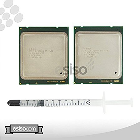 Matching Pair Intel Xeon E5-2670 Eight Cores Processors 2.60Ghz 20MB Smart Cache 8.00 GT/S QPI TDP 115W SR0KX BX80621E52670