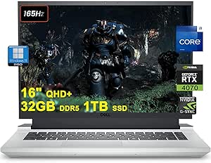 Dell G16 7630 Gaming Laptop | 16" QHD+ 165Hz 100% DCI-P3 G-SYNC | Intel 24-Core i9-13900HX | 32GB DDR5 1TB SSD | GeForce RTX 4070 8GB | RGB Backlit Cherry MX Mechanical Keyboard Thunderbolt Win11Pro