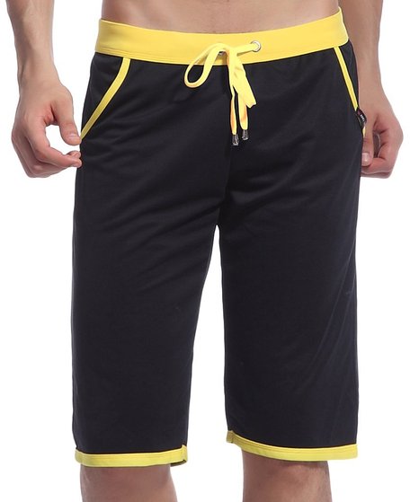 DESMIIT Men's Sport Elastic Waist Shorts Athletic Pants