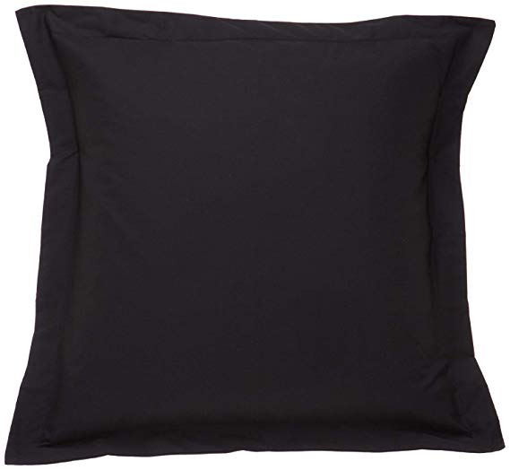 beddingstar Euro Pillow Shams 26x26 Black Solid European Square Pillow Shams Set Of 2 Pc Pillowcase Euro Shams 26x26 Pillow Cover 600 Thread Count With 100% Egyptian Cotton 2 Pack, Euro 26x26