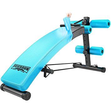 Sit Up AB Bench Incline Decline - FEIERDUN Adjustable Workout Sit-up Bench with Replaceable Leather Cover,Slant Crunch Board abs Benches