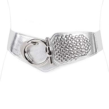 Women's Fashion Vintage Wide Elastic Waist Belt For Dresses With Rivets Studs By JASGOOD