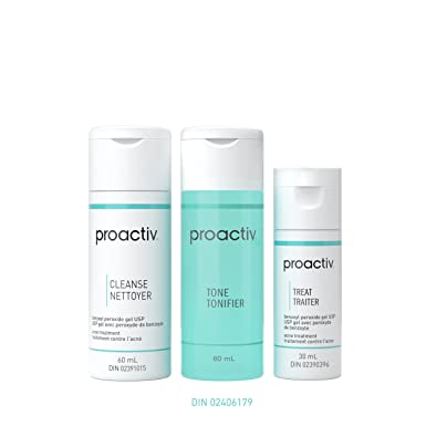 Proactiv 3 Step Acne Treatment - Benzoyl Peroxide Face Wash, Repairing Acne Spot Treatment For Face And Body, Exfoliating Toner - 30 Day Complete Acne Skin Care Kit